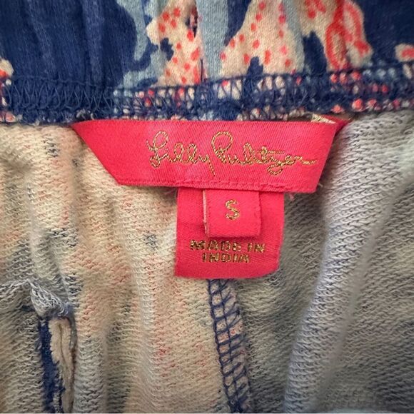 Lilly Pulitzer Emore Knit Pants Joggers Borealis Blue Swim On Over - Picture 4 of 5